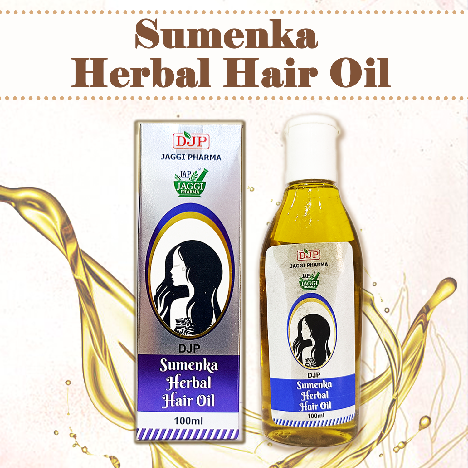 Sumenka Herbal Hair Oil For Hair Fall Control and Regrowth suitable for men and women