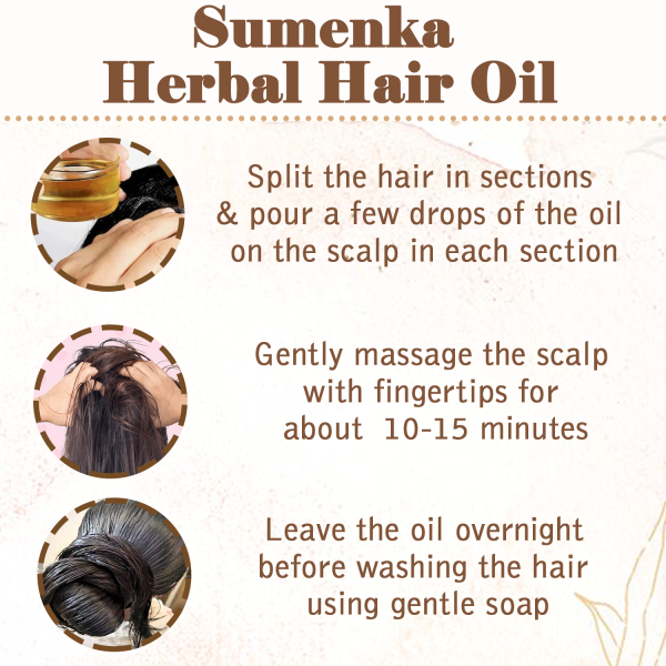 Sumenka Hair oil herbal, oil for hair loss and regrowth